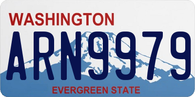 WA license plate ARN9979