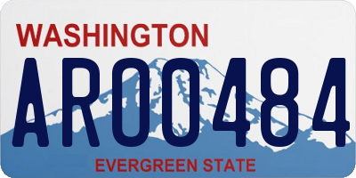 WA license plate ARO0484