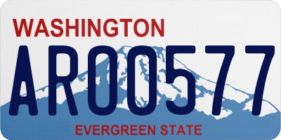 WA license plate ARO0577