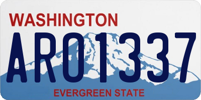 WA license plate ARO1337