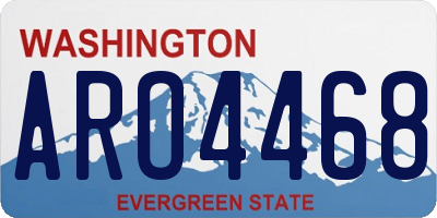 WA license plate ARO4468