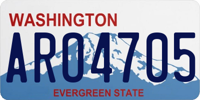 WA license plate ARO4705