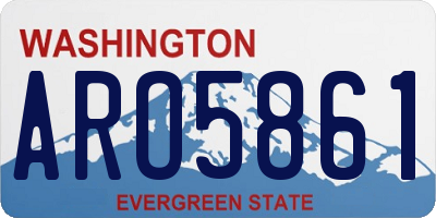 WA license plate ARO5861