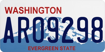 WA license plate ARO9298