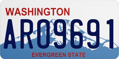 WA license plate ARO9691