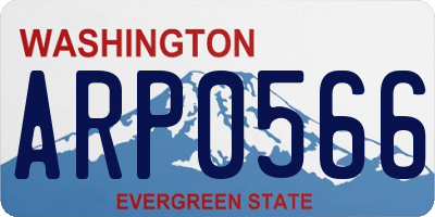 WA license plate ARP0566