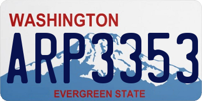 WA license plate ARP3353