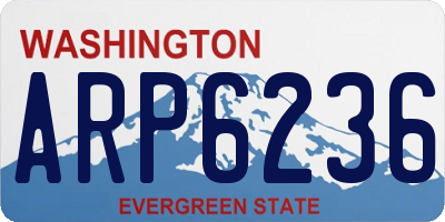 WA license plate ARP6236