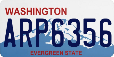 WA license plate ARP6356