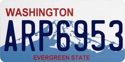 WA license plate ARP6953