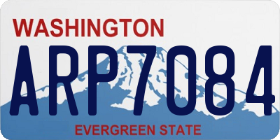 WA license plate ARP7084