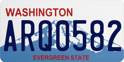 WA license plate ARQ0582