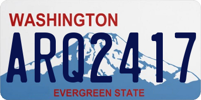 WA license plate ARQ2417