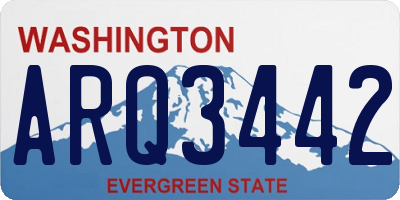WA license plate ARQ3442
