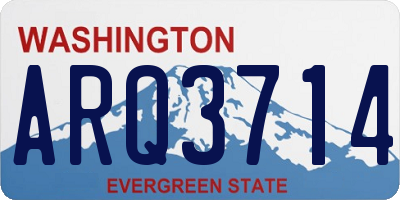 WA license plate ARQ3714