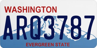 WA license plate ARQ3787