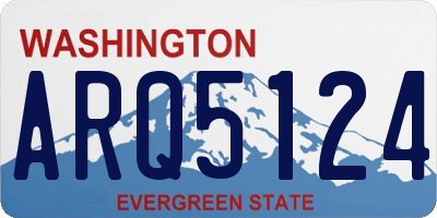 WA license plate ARQ5124