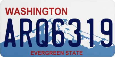 WA license plate ARQ6319