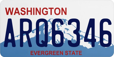 WA license plate ARQ6346
