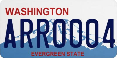 WA license plate ARR0004