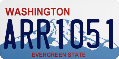 WA license plate ARR1051