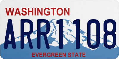 WA license plate ARR1108