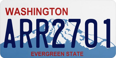 WA license plate ARR2701