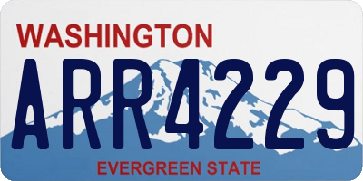 WA license plate ARR4229