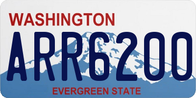 WA license plate ARR6200