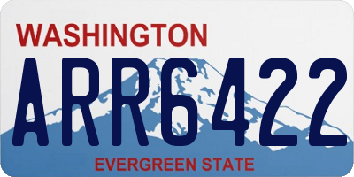WA license plate ARR6422