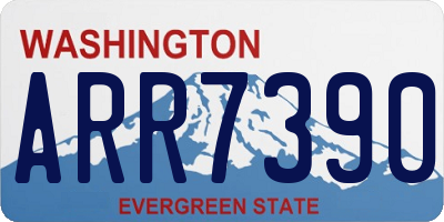 WA license plate ARR7390