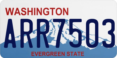 WA license plate ARR7503