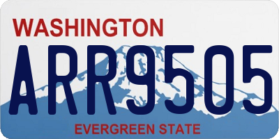 WA license plate ARR9505