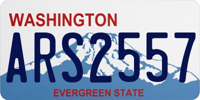 WA license plate ARS2557