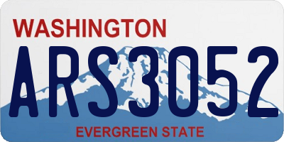 WA license plate ARS3052