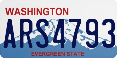 WA license plate ARS4793