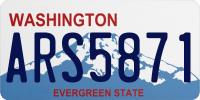 WA license plate ARS5871