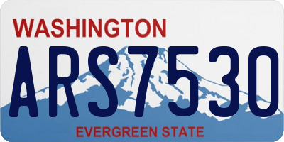 WA license plate ARS7530