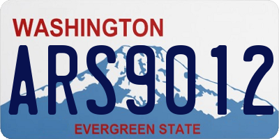 WA license plate ARS9012