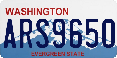 WA license plate ARS9650