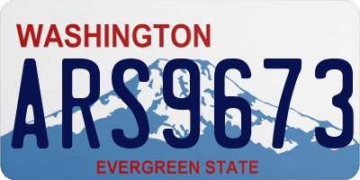 WA license plate ARS9673