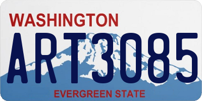 WA license plate ART3085