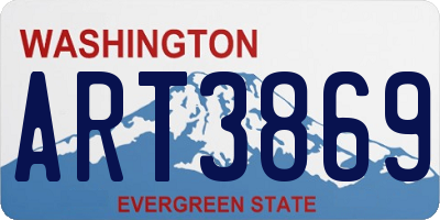 WA license plate ART3869