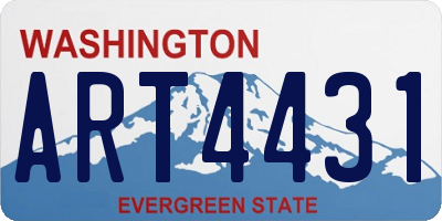 WA license plate ART4431