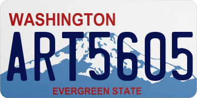 WA license plate ART5605