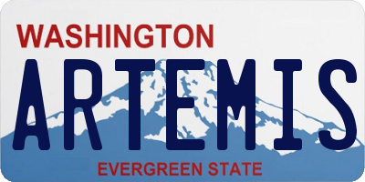 WA license plate ARTEMIS