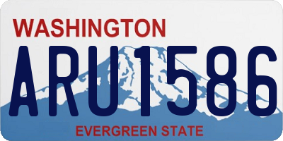 WA license plate ARU1586