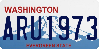 WA license plate ARU1973
