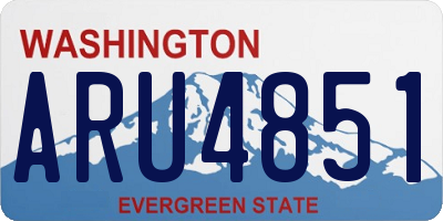 WA license plate ARU4851