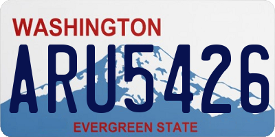 WA license plate ARU5426